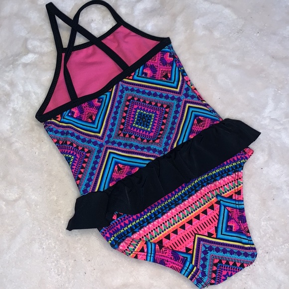 INGEAR Swim Baby Swimsuit 12M EUC Pink Black - Picture 6 of 8